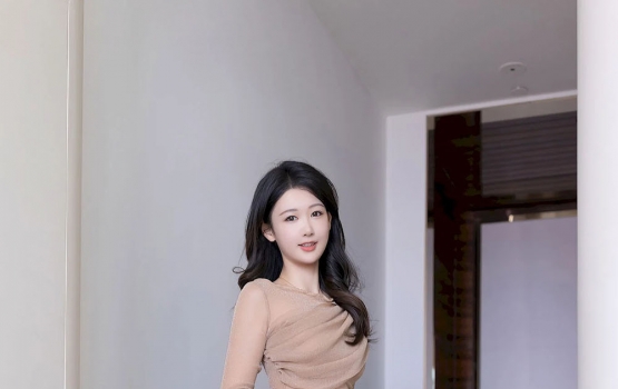 唐安琪肉色连衣裙肉色丝袜性感写真