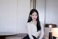 性感美女模特唐安琪白色上衣搭配吊带黑丝短裙性感写真